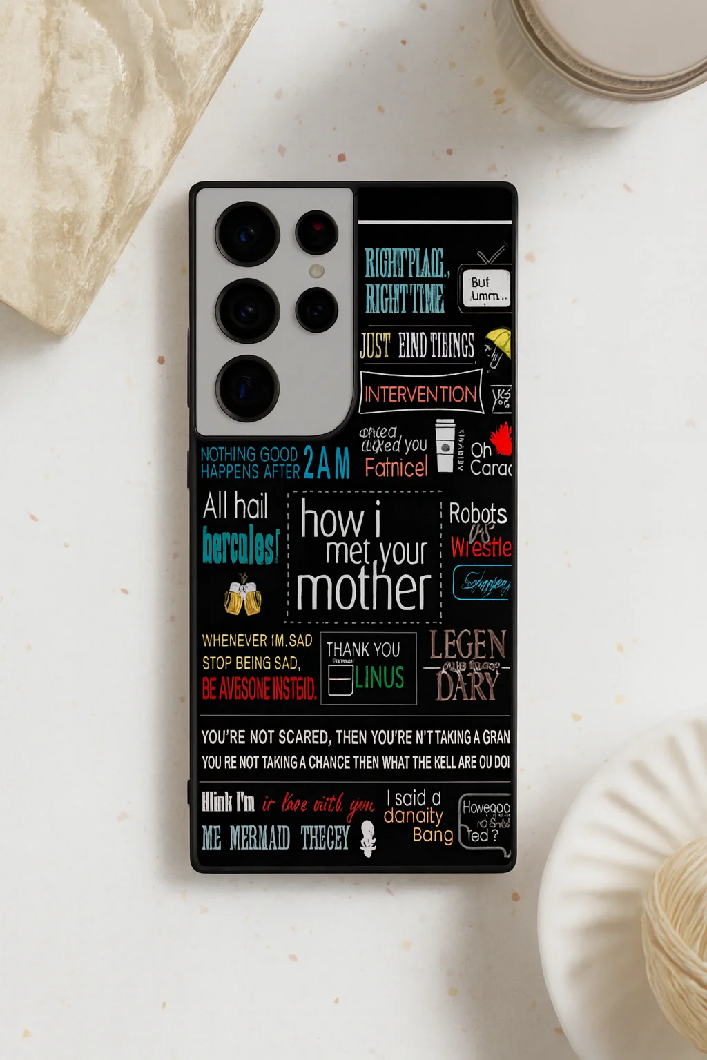 HIMYM Ted's Story Premium Glass Back Cover For Galaxy S, A, M & F Series - Image 2