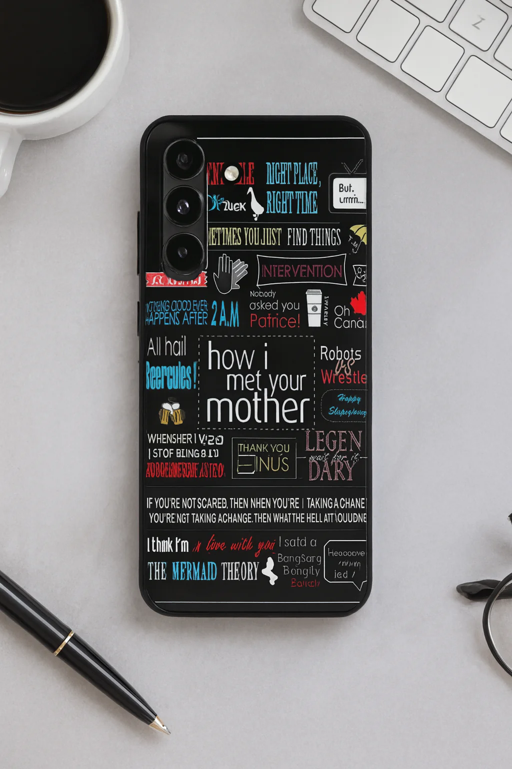 HIMYM Ted's Story Premium Glass Back Cover For Galaxy S, A, M & F Series - Image 5
