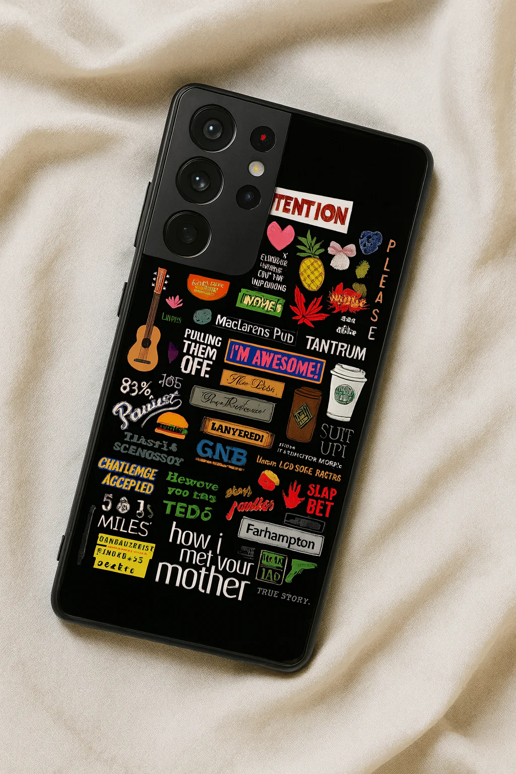 HIMYM The Playbook Edition Premium Glass Back Cover For Galaxy S, A, M & F Series - Image 2