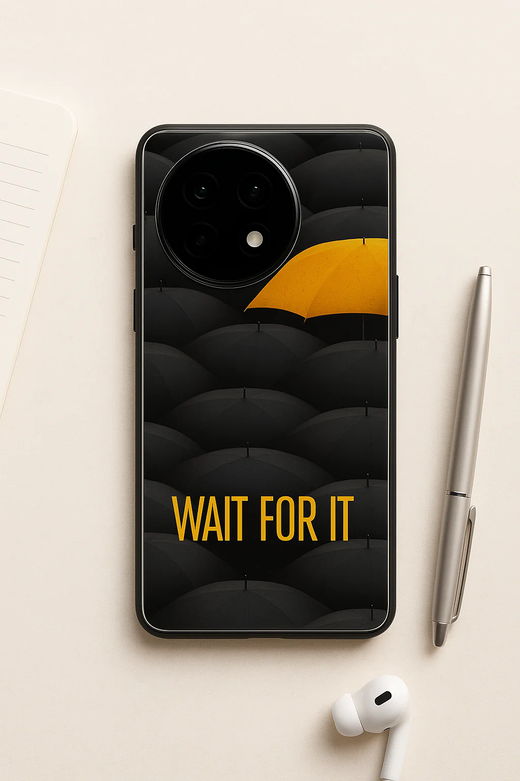 HIMYM Wait For It Premium Glass Back Cover For One Plus 13, 12, 11, 10, Nord Series - Image 5
