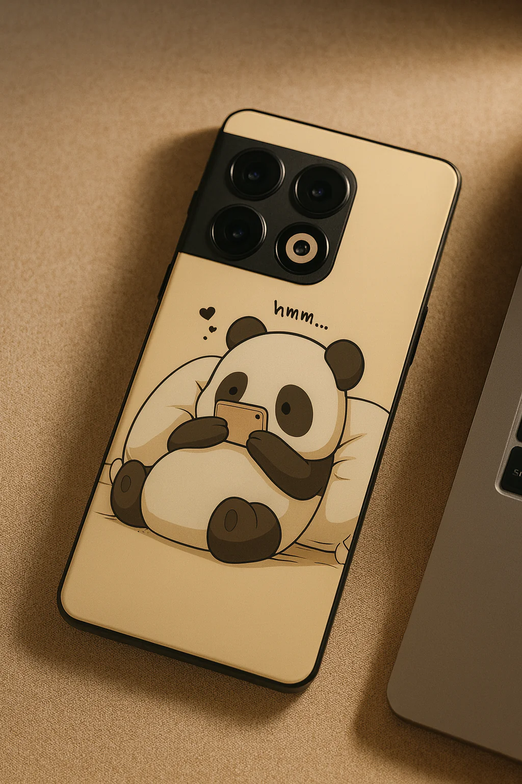 HMM Panda Glass Back Cover For One Plus 13, 12, 11, 10, Nord Series