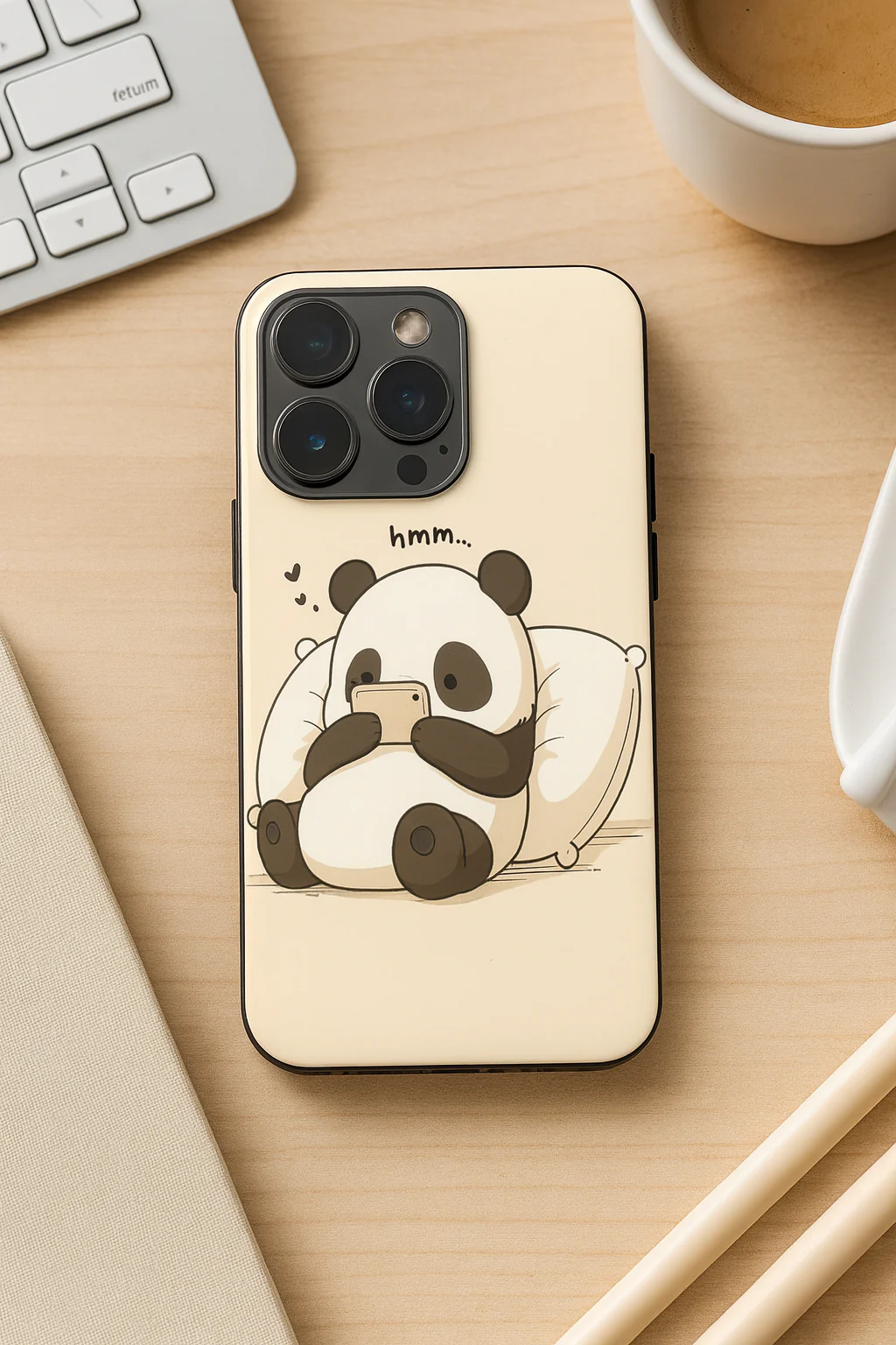 Hmm Panda Premium Glass Back Cover For iPhone 11-17 Models - Image 3