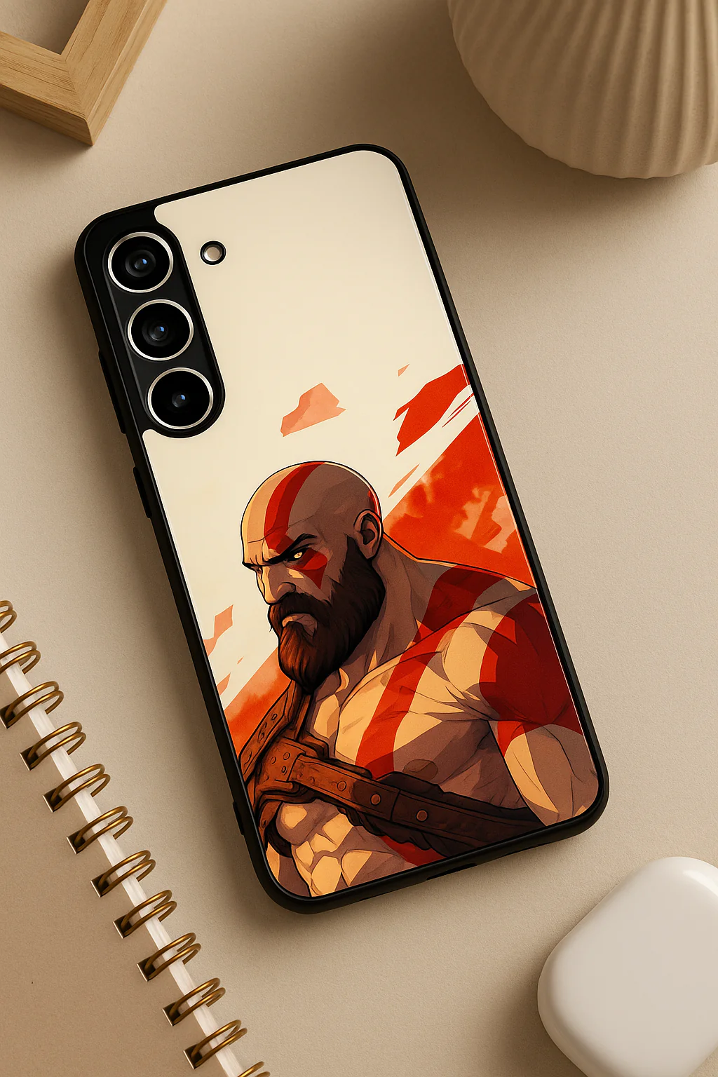 I am Kratos Premium Glass Back Cover For Galaxy S, A, M & F Series - Image 4