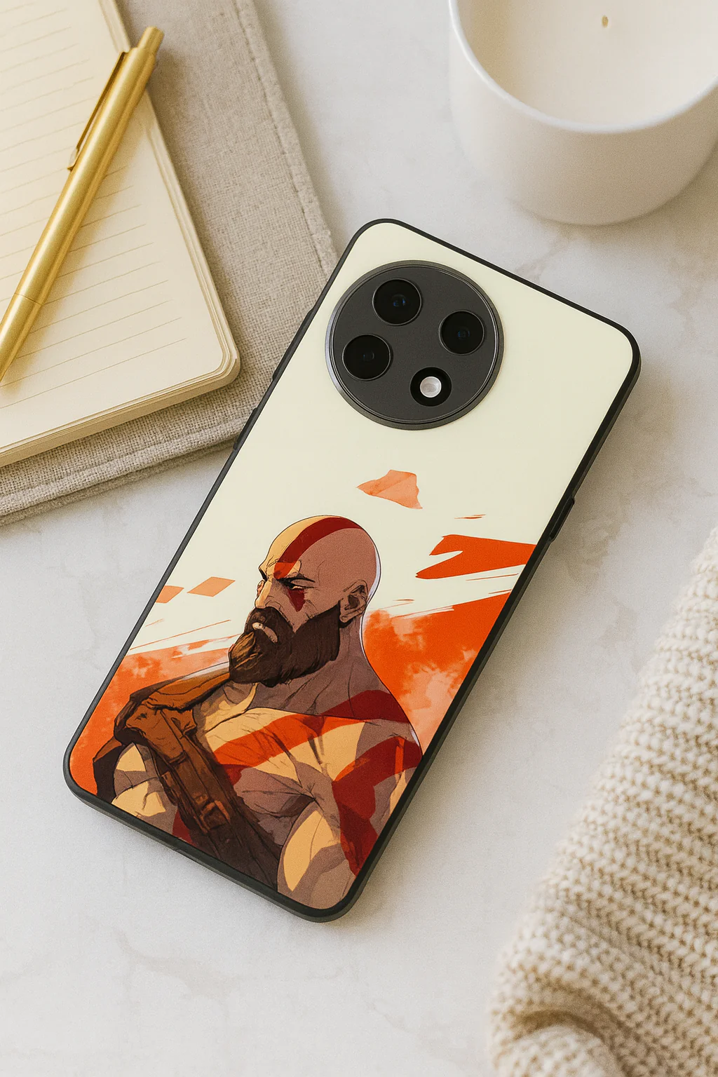 I am Kratos Premium Glass Back Cover For One Plus 13, 12, 11, 10, Nord Series - Image 5