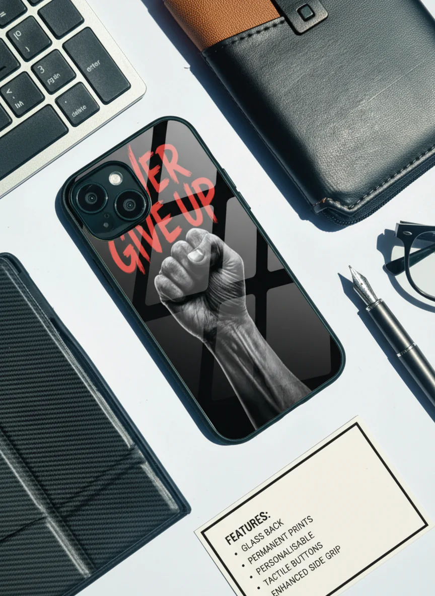 Iron Will Premium Glass Back Cover For iPhone 11-17 Models