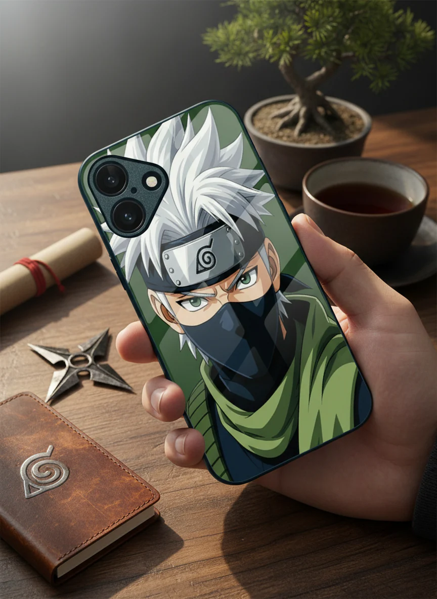 Kakashi Focussed Premium Glass Back Cover For iPhone 11-17 Models - Image 10