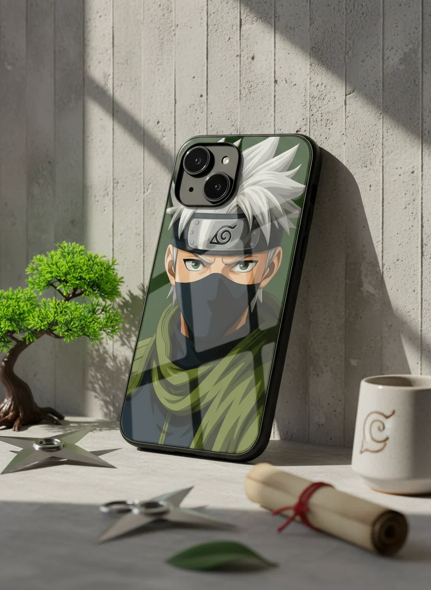 Kakashi Focussed Premium Glass Back Cover For iPhone 11-17 Models - Image 5