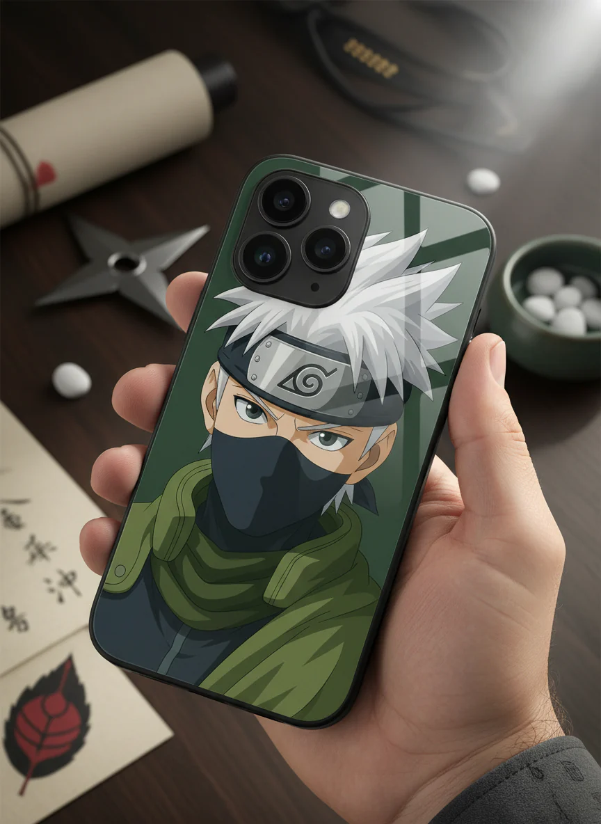 Kakashi Focussed Premium Glass Back Cover For iPhone 11-17 Models - Image 7