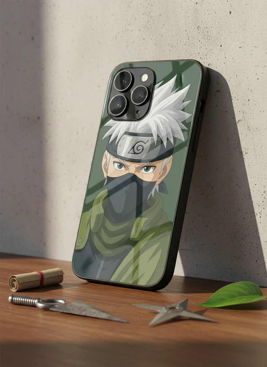 Kakashi Focussed Premium Glass Back Cover For iPhone 11-17 Models - Image 9