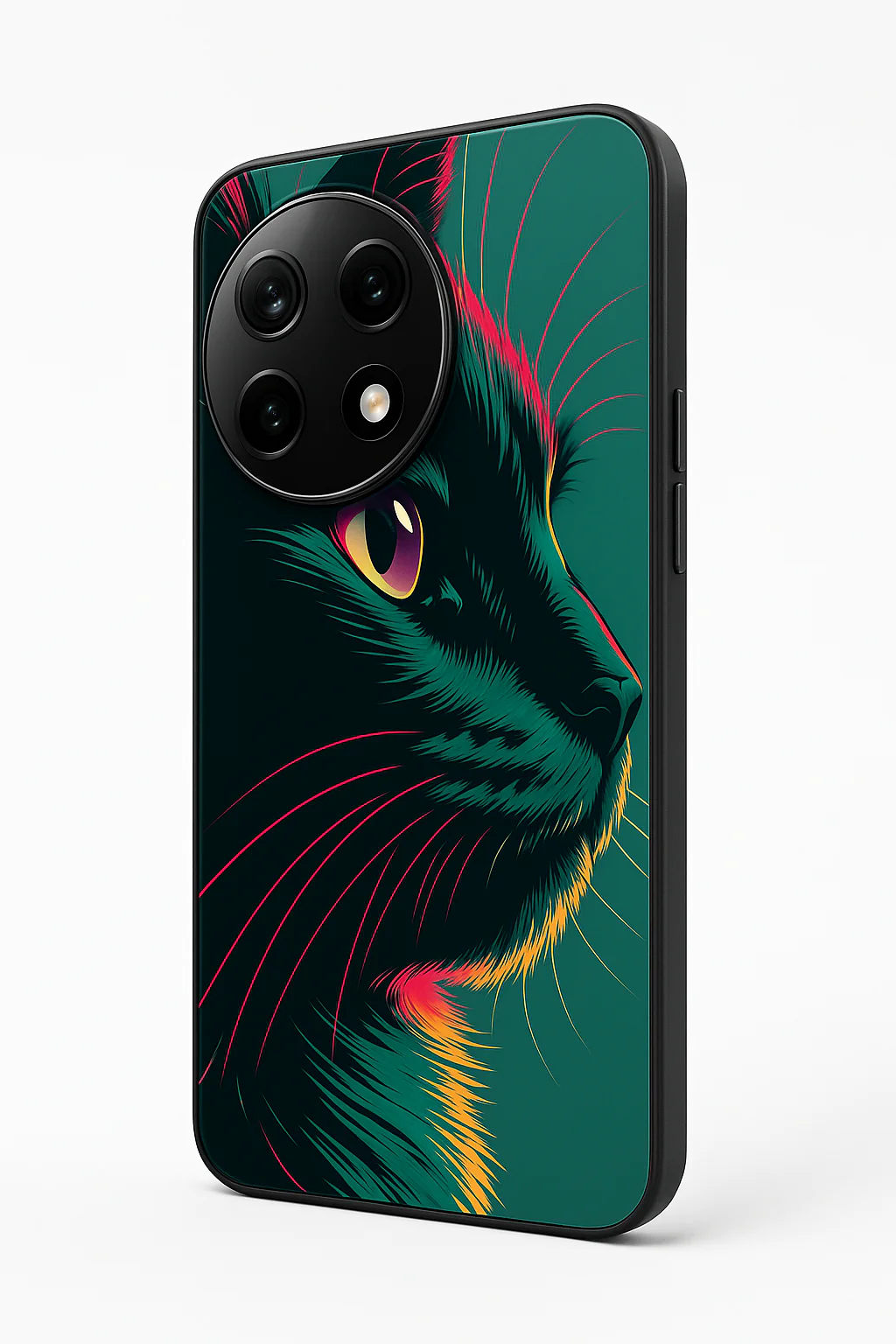 Kitty Abstract Premium Glass Back Cover For One Plus 13, 12, 11, 10, Nord Series - Image 2