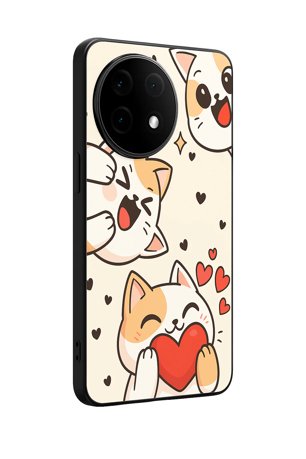 Kitty Love Premium Glass Back Cover For One Plus 13, 12, 11, 10, Nord Series - Image 2