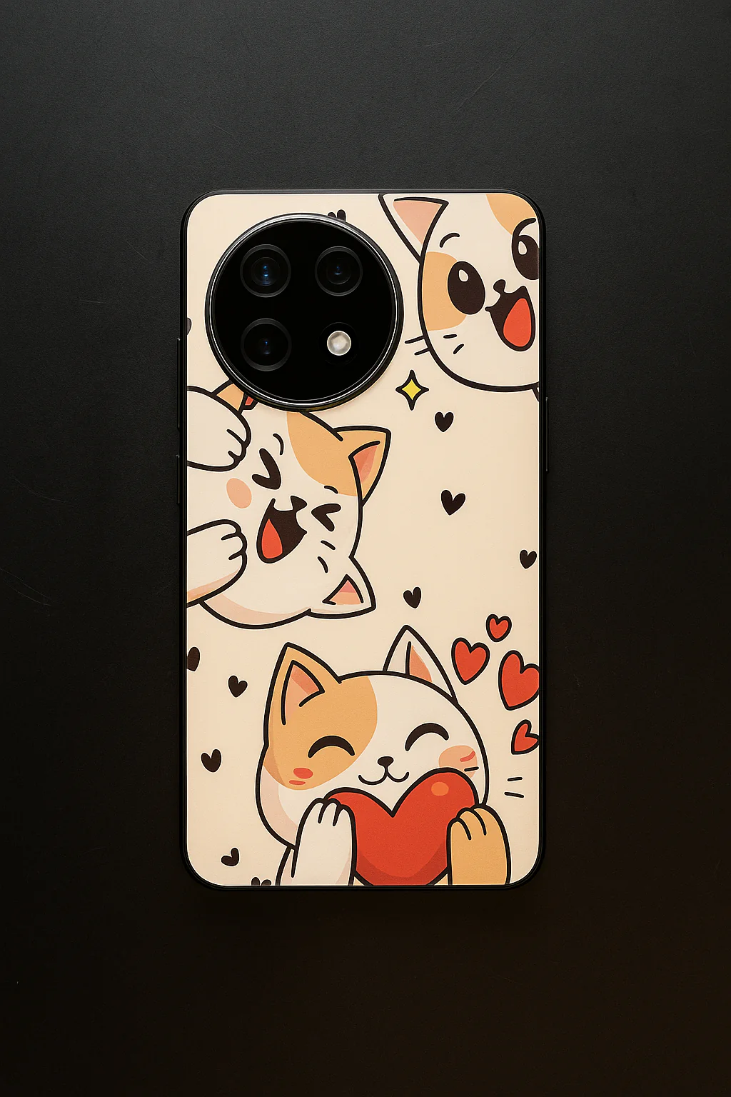 Kitty Love Premium Glass Back Cover For One Plus 13, 12, 11, 10, Nord Series - Image 5