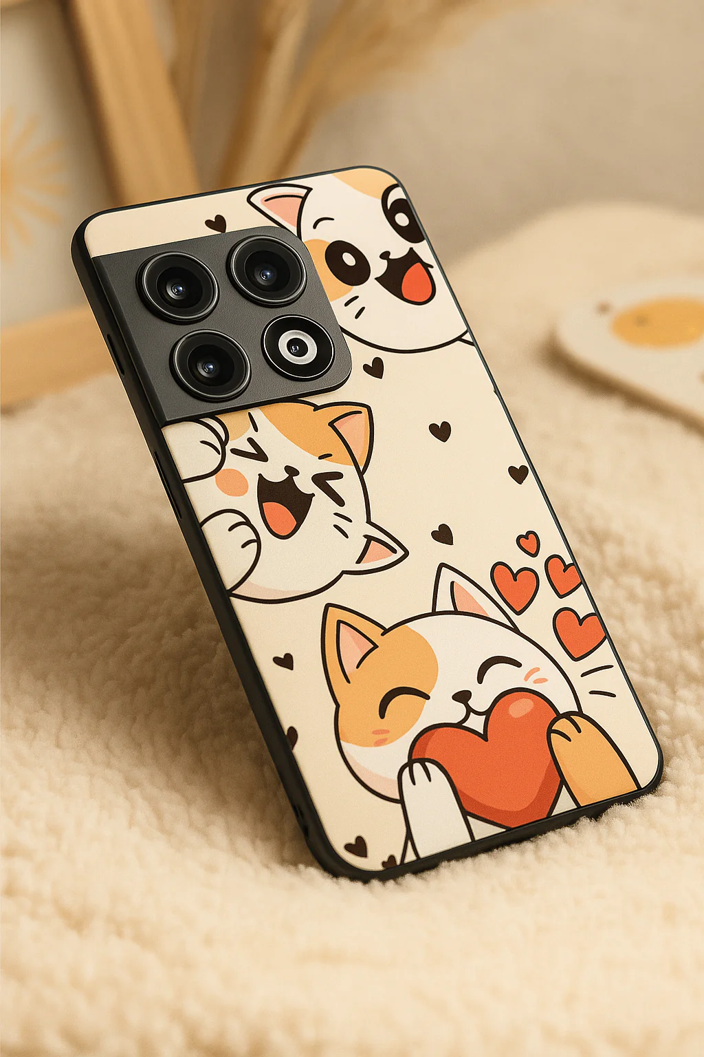 Kitty Love Premium Glass Back Cover For One Plus 13, 12, 11, 10, Nord Series - Image 6