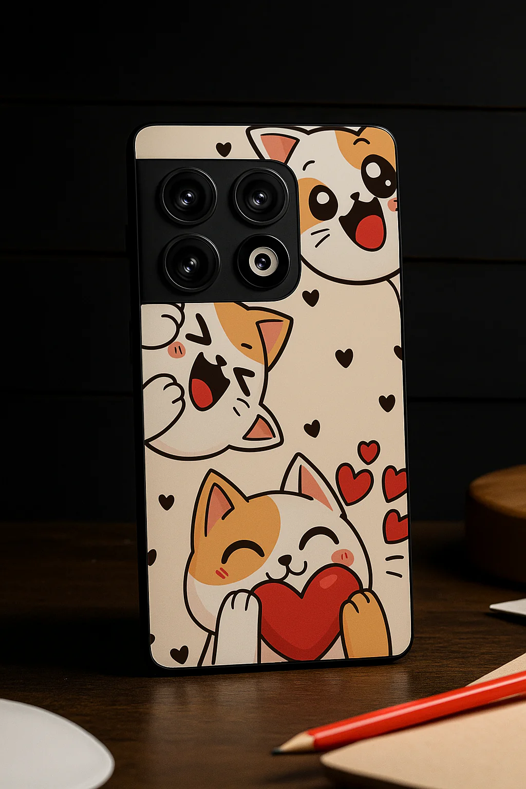 Kitty Love Premium Glass Back Cover For One Plus 13, 12, 11, 10, Nord Series - Image 8