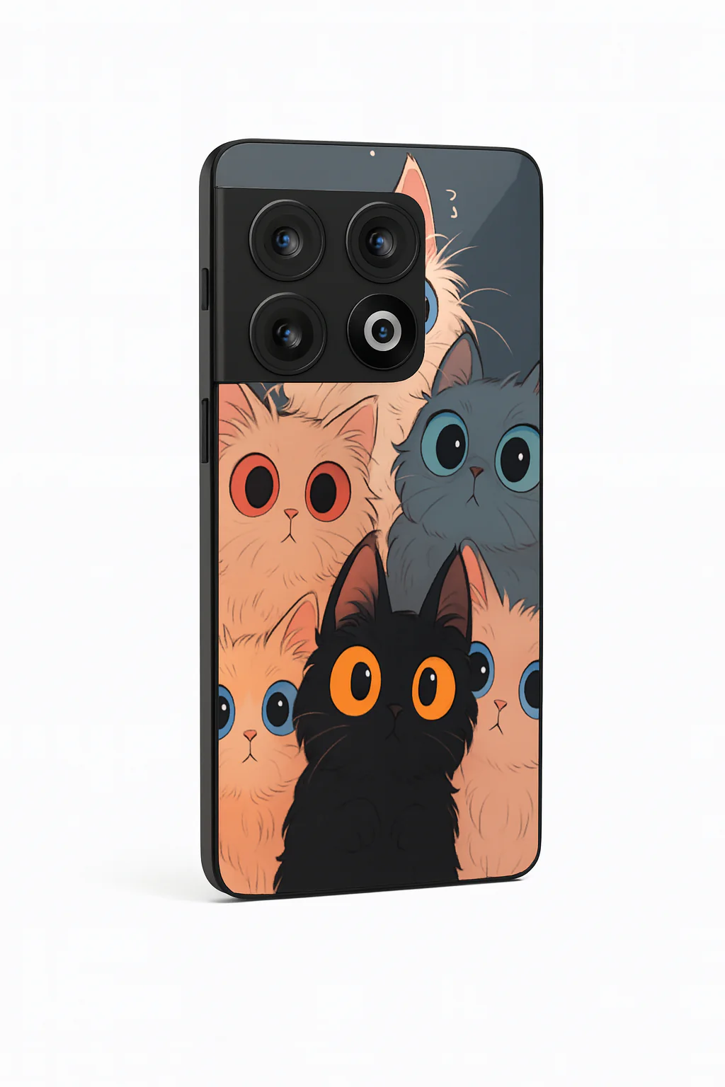 Kitty Mania Glass Back Cover For One Plus 13, 12, 11, 10, Nord Series - Image 3