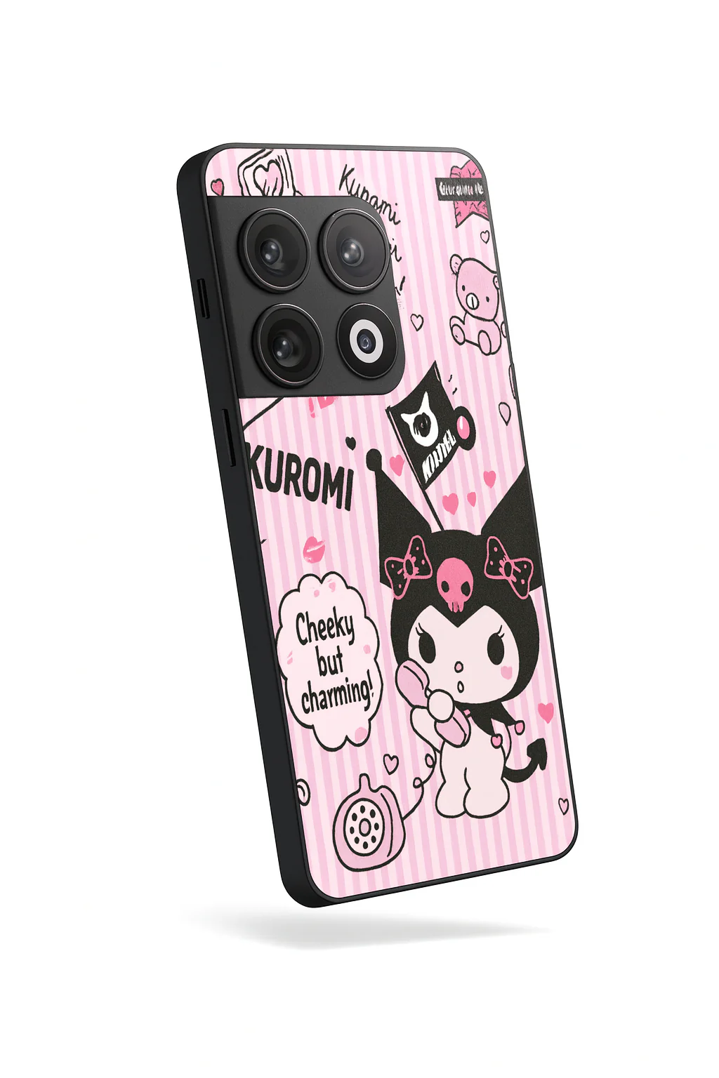 Kuromi Cat Glass Back Cover For One Plus 13, 12, 11, 10, Nord Series - Image 6