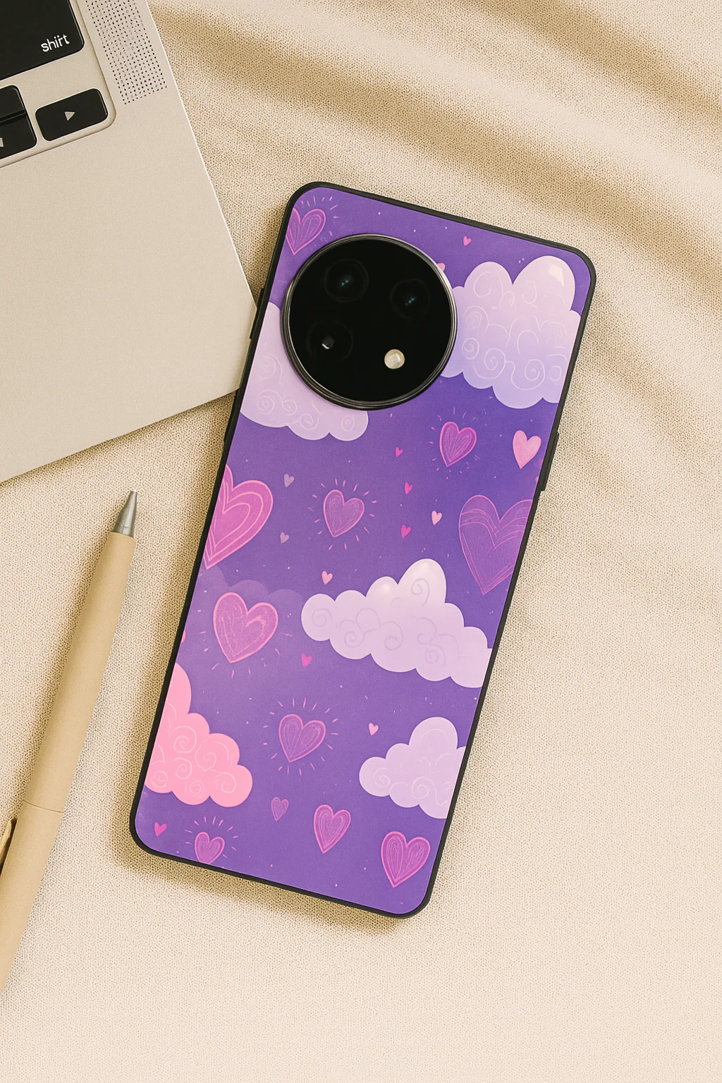 Lavender Skies Glass Back Cover For One Plus 13, 12, 11, 10, Nord Series - Image 4