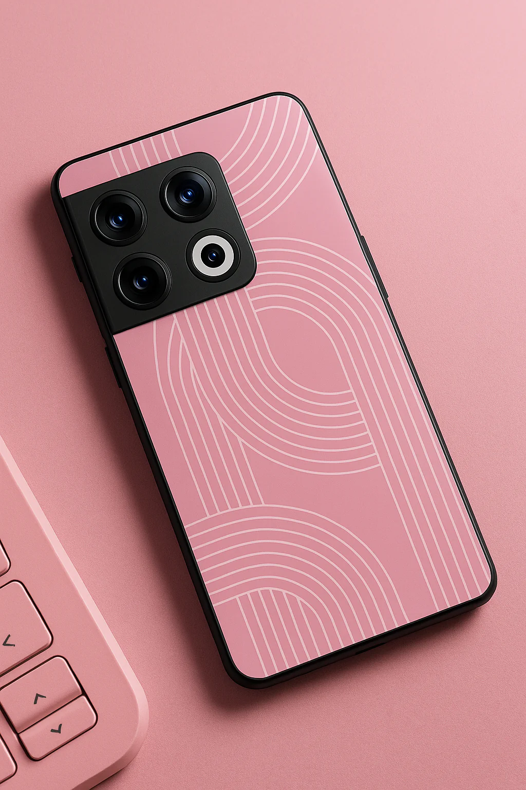 Linear Blush Glass Back Cover For One Plus 13, 12, 11, 10, Nord Series - Image 2