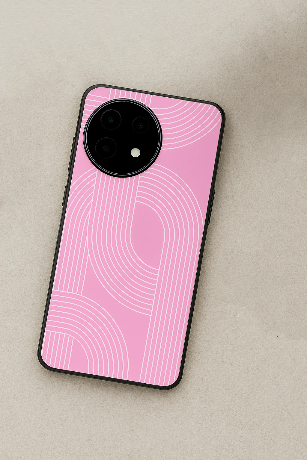 Linear Blush Glass Back Cover For One Plus 13, 12, 11, 10, Nord Series - Image 5