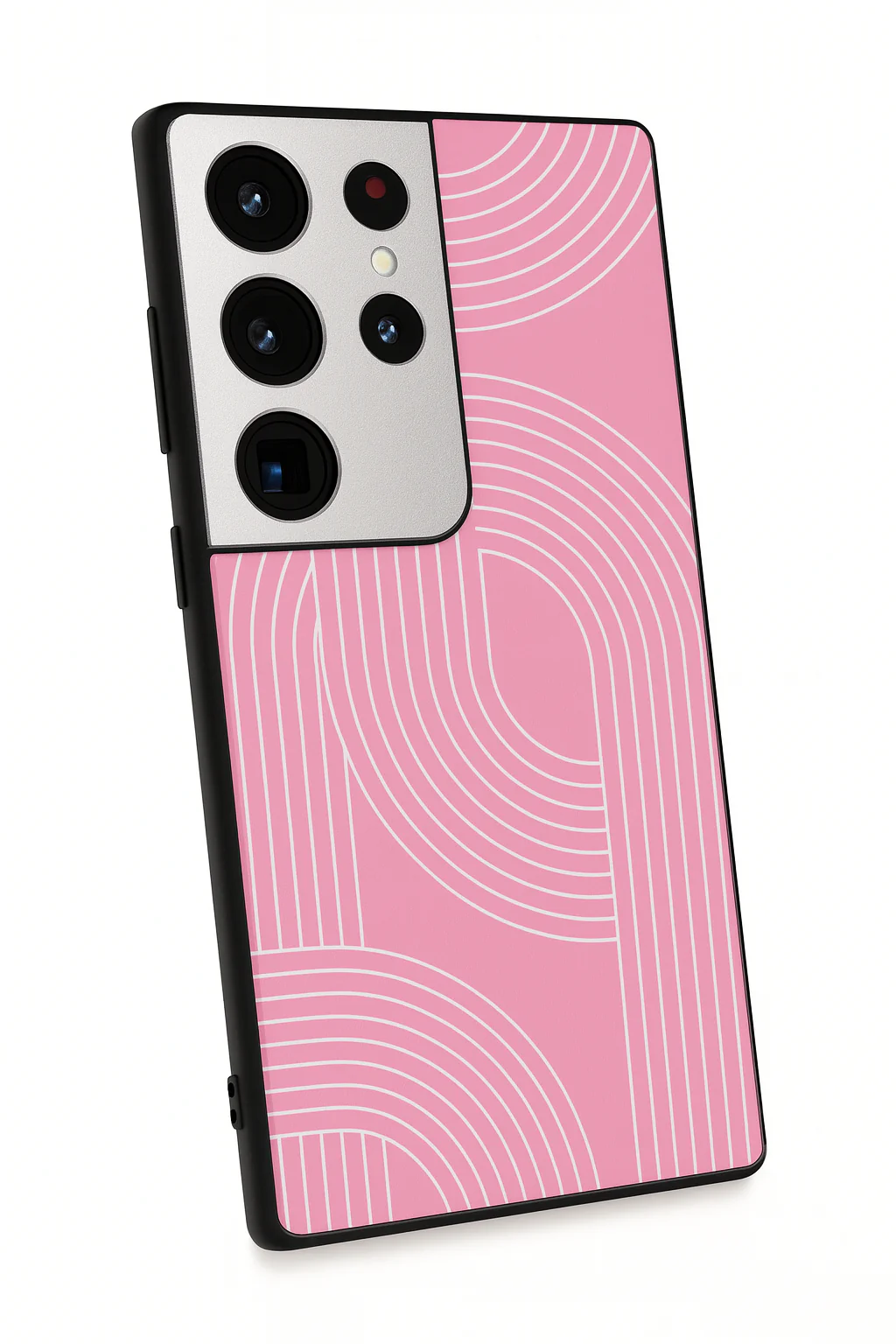 Linear Blush Premium Glass Back Cover For Galaxy S, A, M & F Series - Image 3