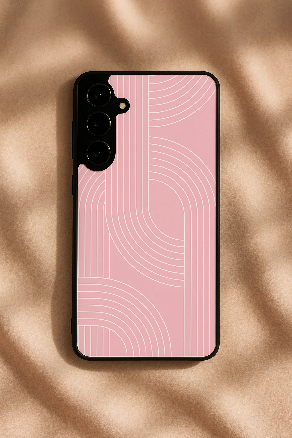 Linear Blush Premium Glass Back Cover For Galaxy S, A, M & F Series - Image 5