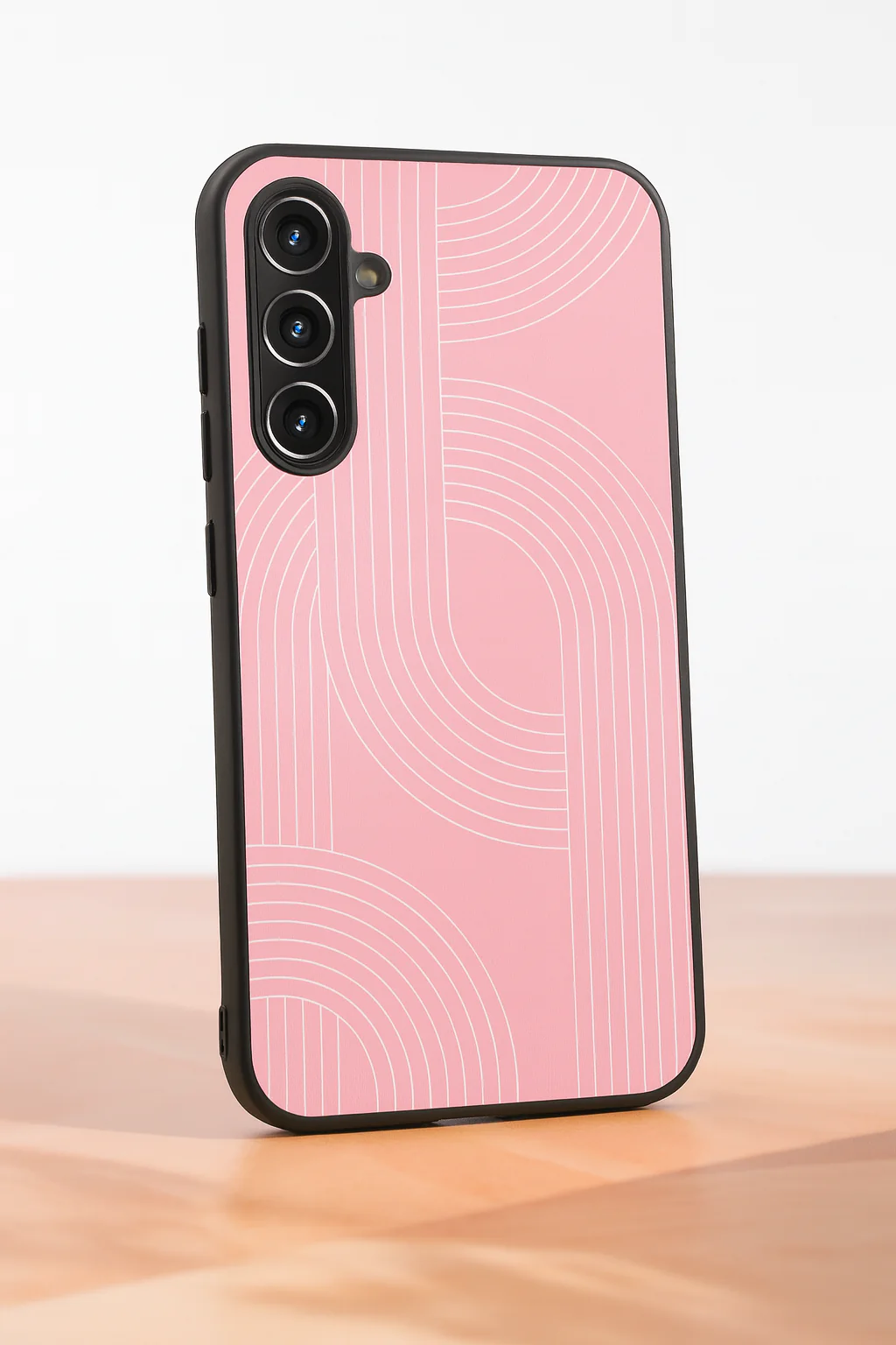 Linear Blush Premium Glass Back Cover For Galaxy S, A, M & F Series - Image 6