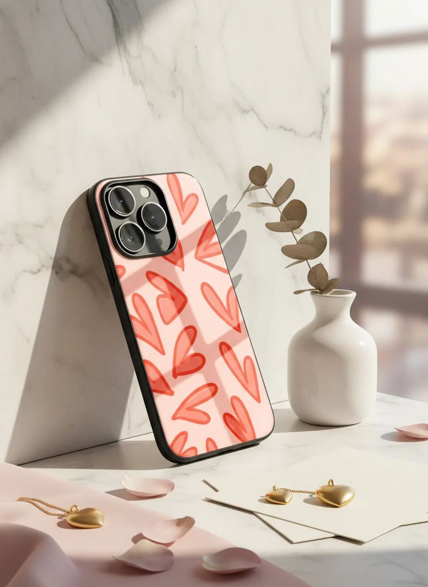 Love Doodles Premium Glass Back Cover For iPhone 11-17 Models - Image 3
