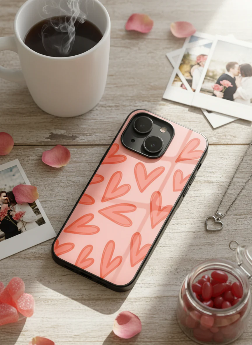 Love Doodles Premium Glass Back Cover For iPhone 11-17 Models - Image 8