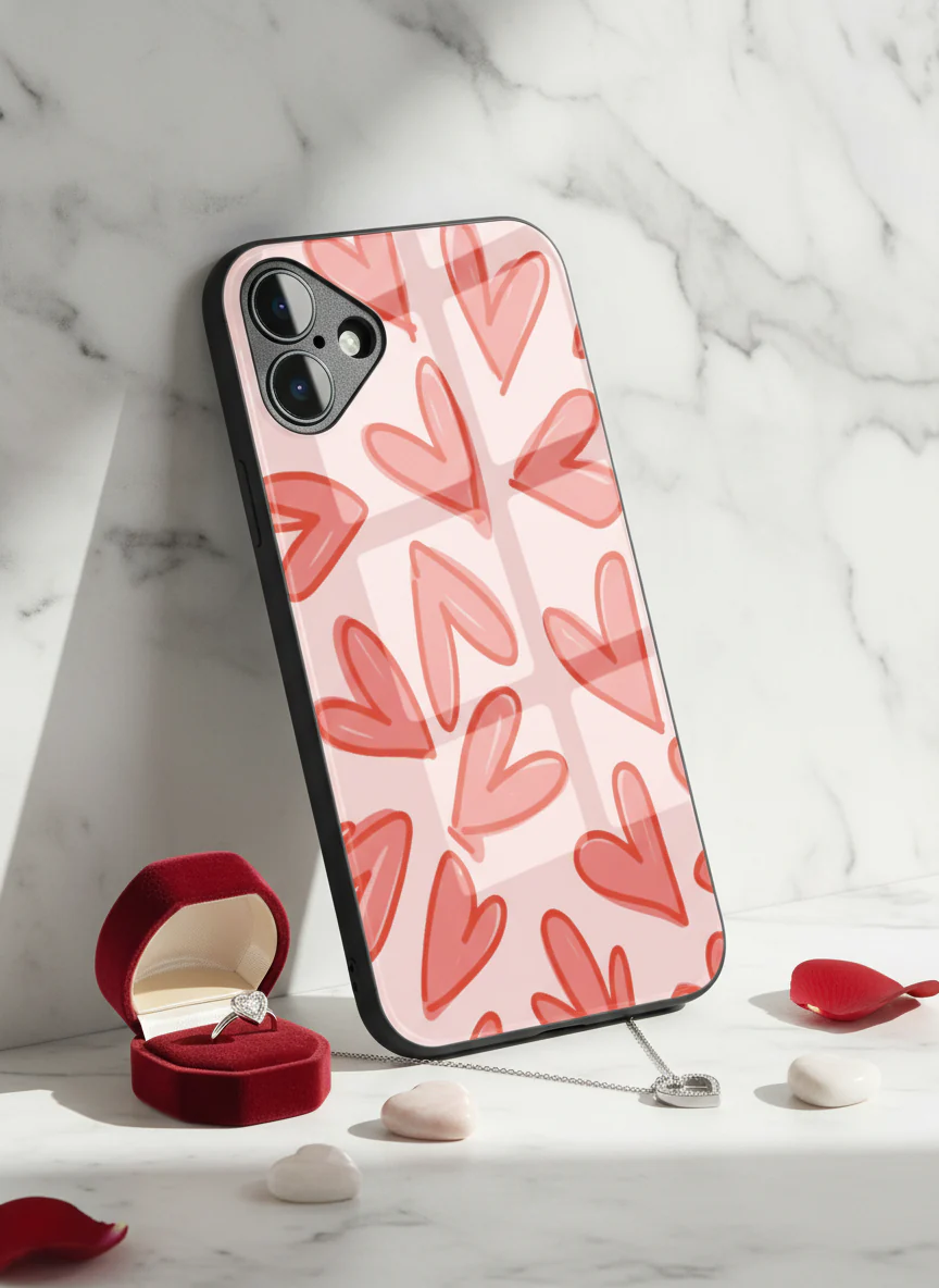 Love Doodles Premium Glass Back Cover For iPhone 11-17 Models - Image 9