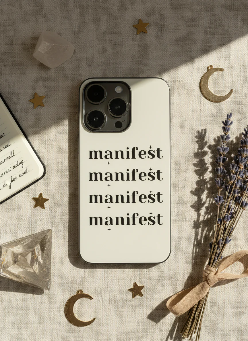 Manifest Magic Premium Glass Back Cover For iPhone 11-17 Models - Image 2