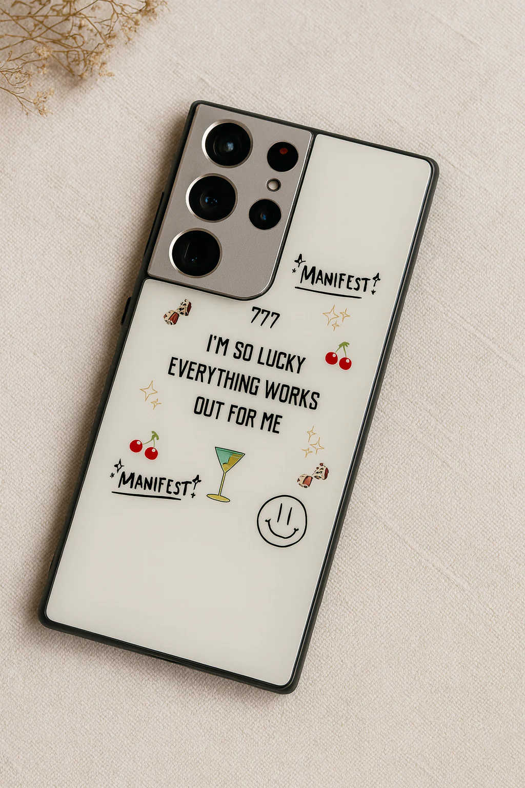 Manifest Mode Premium Glass Back Cover For Galaxy S, A, M & F Series - Image 2