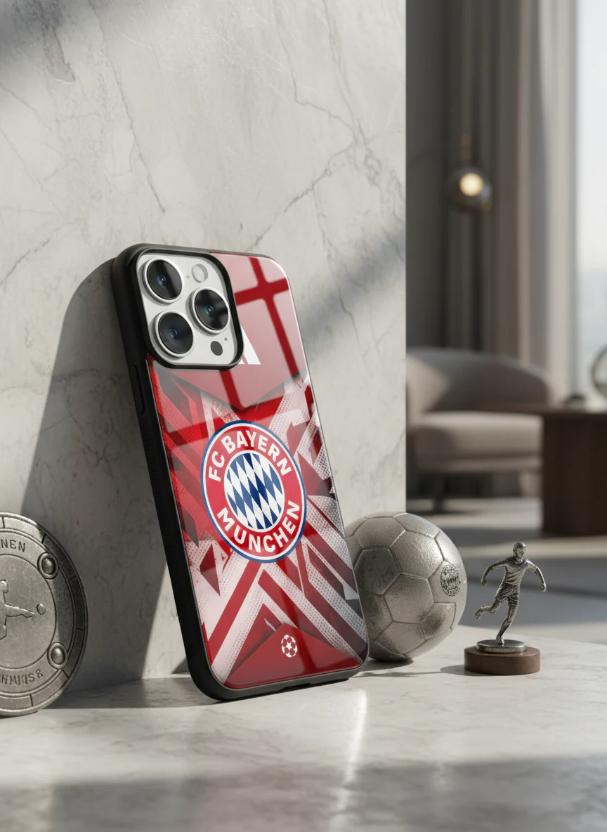Matchday Bayern Premium Glass Back Cover For iPhone 11-17 Models