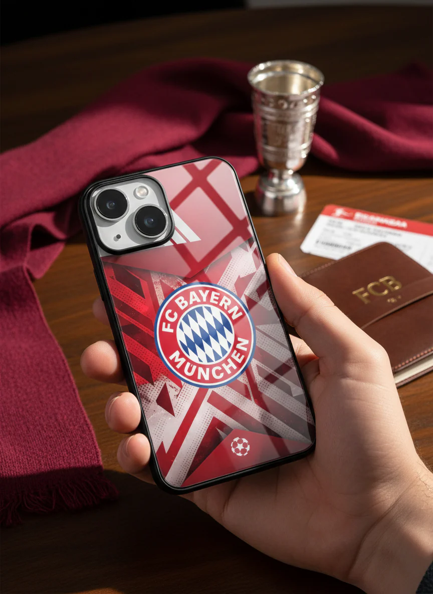 Matchday Bayern Premium Glass Back Cover For iPhone 11-17 Models - Image 15