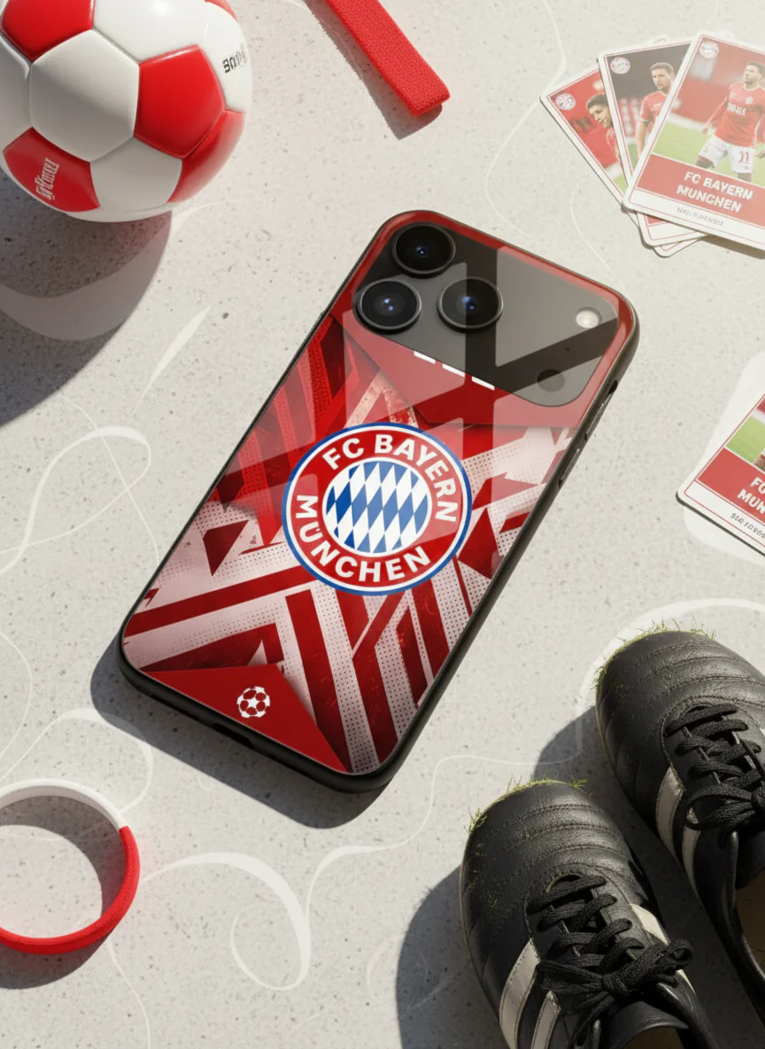 Matchday Bayern Premium Glass Back Cover For iPhone 11-17 Models - Image 2