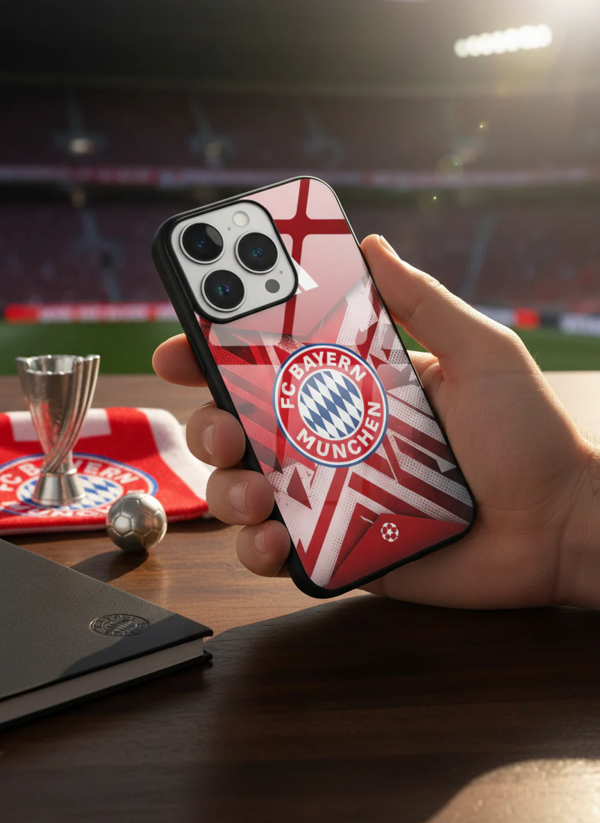 Matchday Bayern Premium Glass Back Cover For iPhone 11-17 Models - Image 6