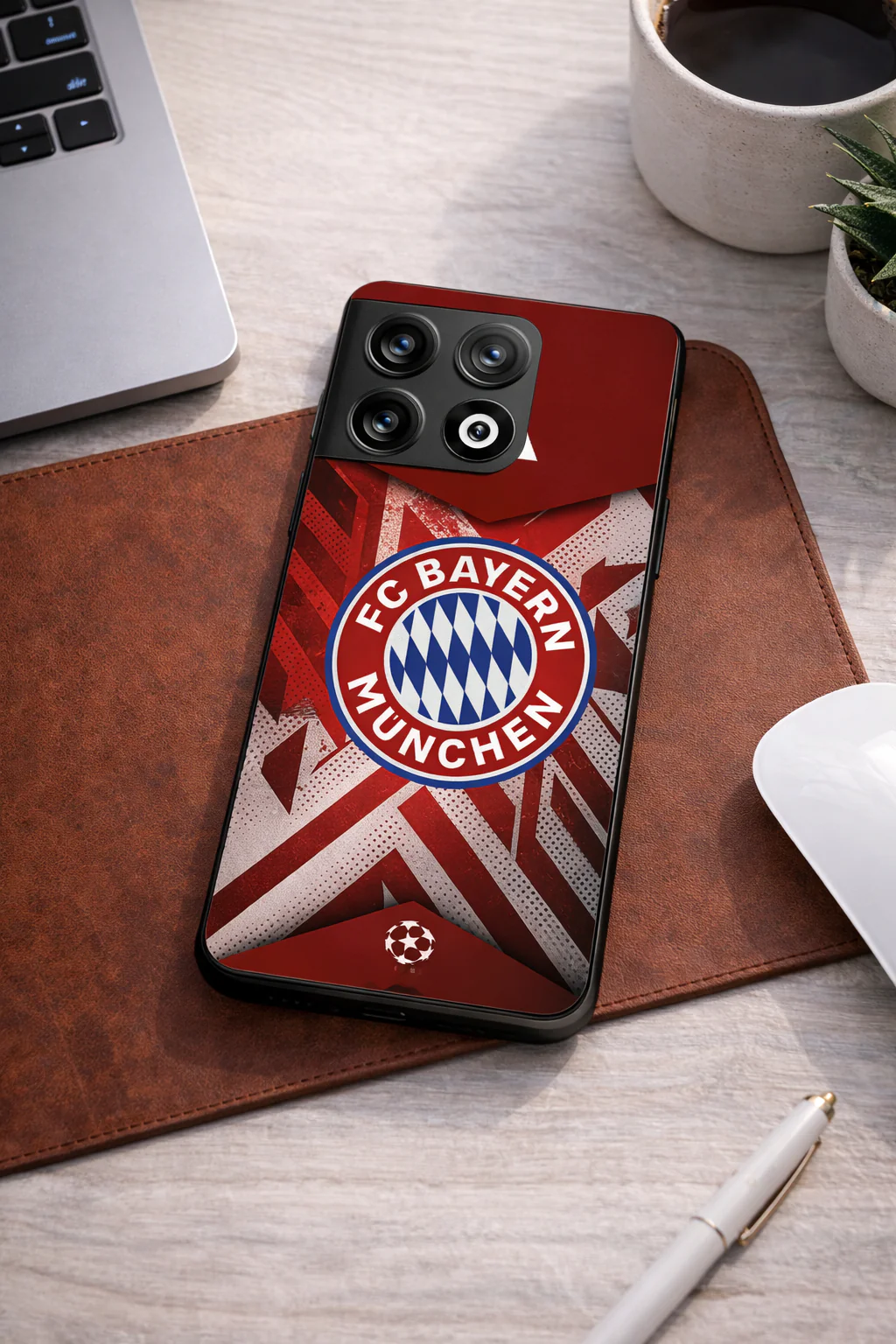 Matchday Bayern Premium Glass Back Cover For One Plus 13, 12, 11, 10, Nord Series