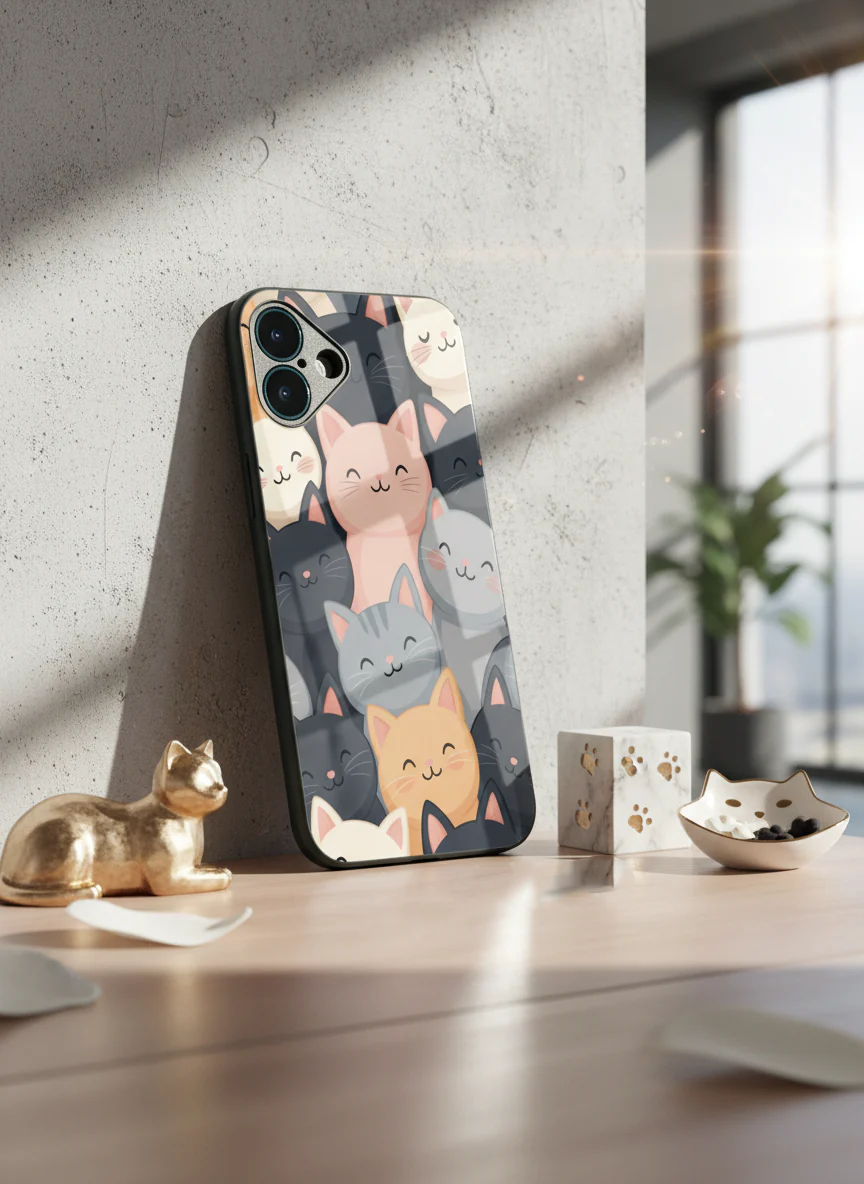 Meow Mix Premium Glass Back Cover For iPhone 11-17 Models - Image 3