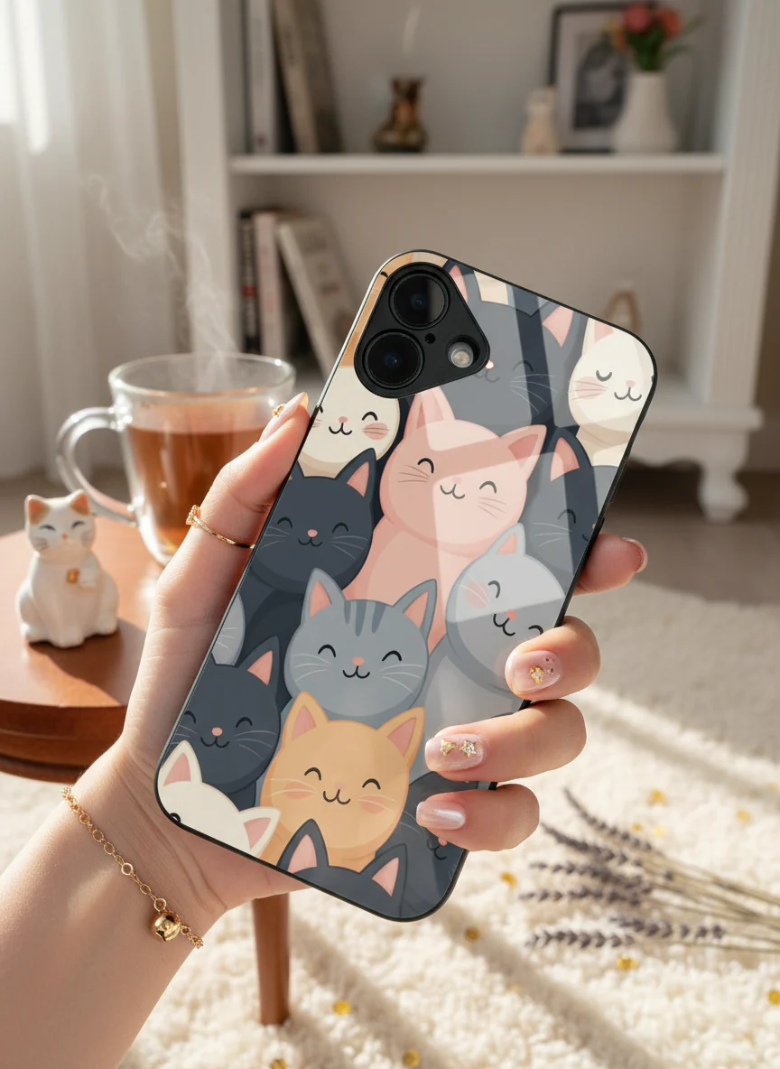 Meow Mix Premium Glass Back Cover For iPhone 11-17 Models - Image 4