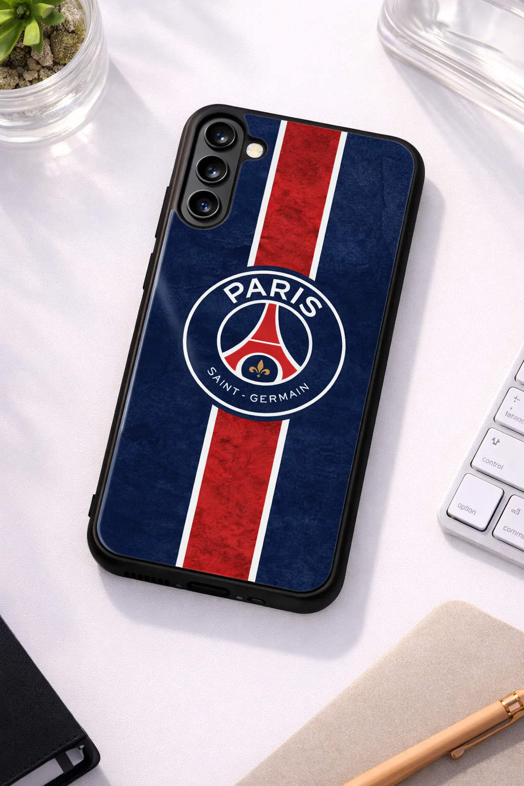 Midnight Paris Premium Glass Back Cover For Galaxy S, A, M & F Series - Image 4