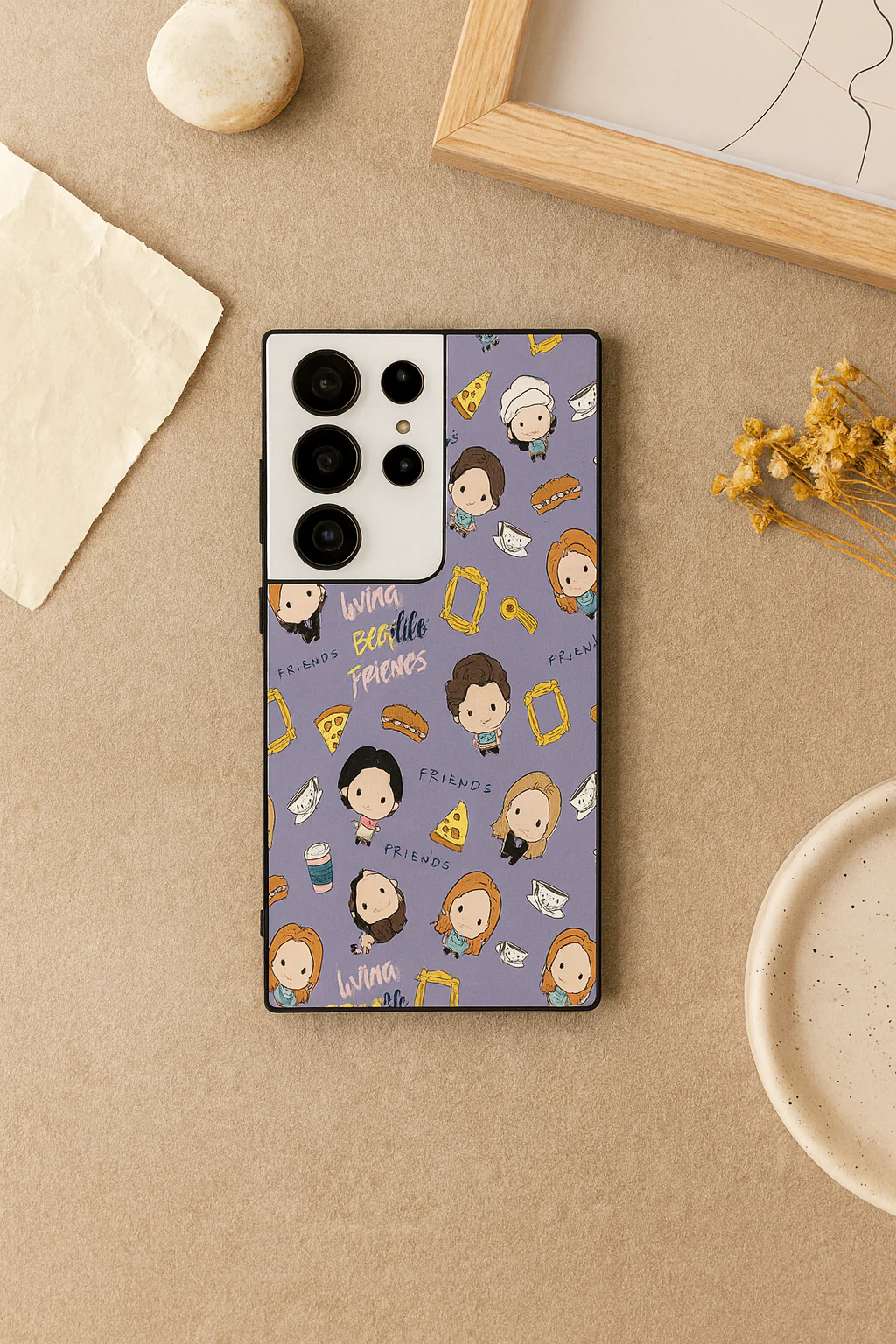 Mini FRIENDS Premium Glass Back Cover For Galaxy S, A, M & F Series