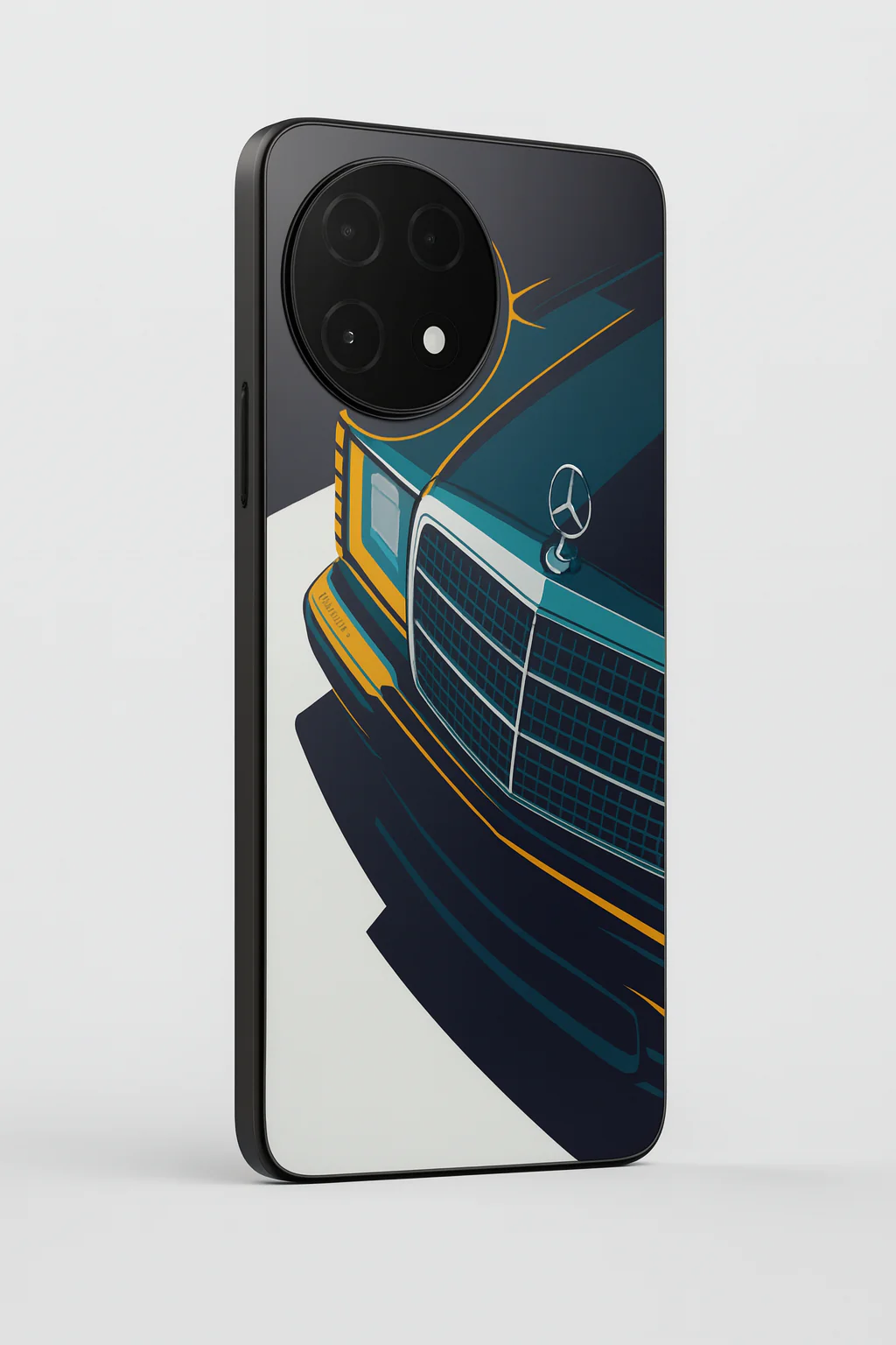 Minimal Car Sketch Premium Glass Back Cover For One Plus 13, 12, 11, 10, Nord Series - Image 8