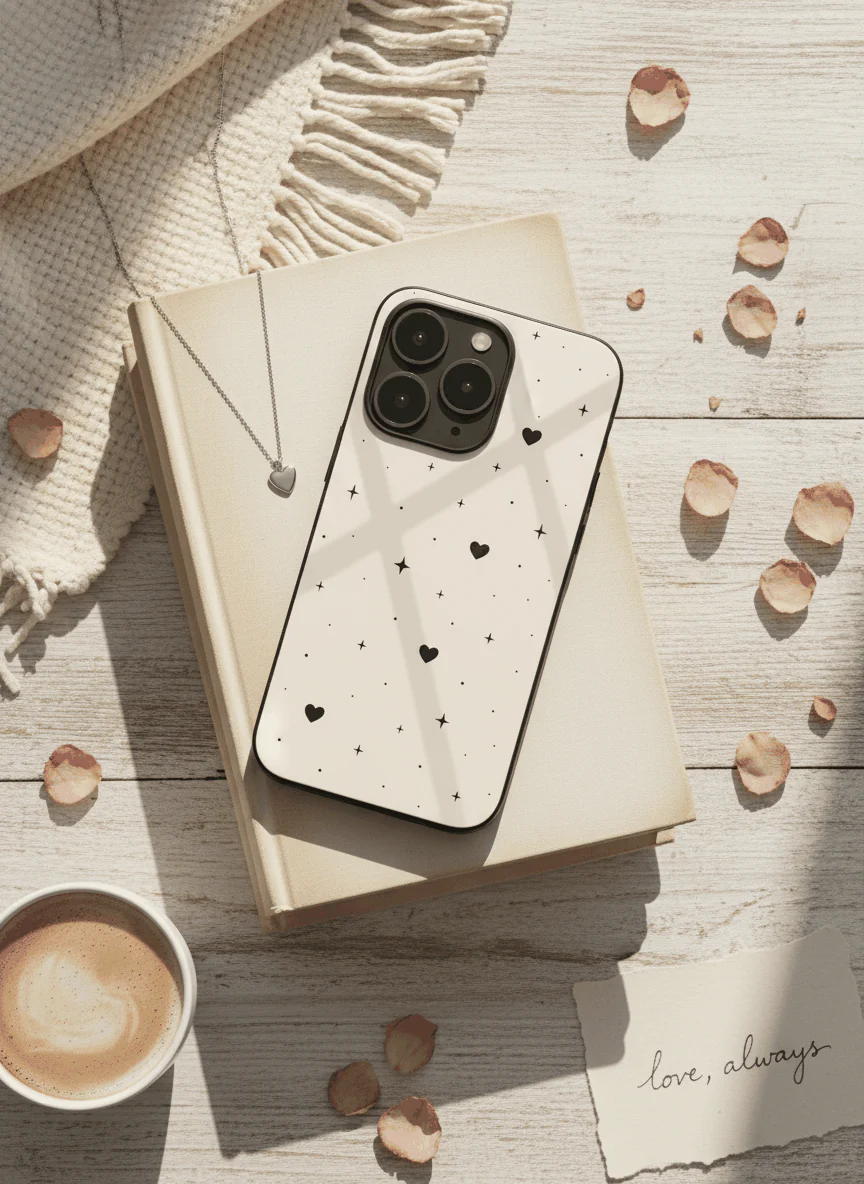 Minimal LOVE Premium Glass Back Cover For iPhone 11-17 Models - Image 2