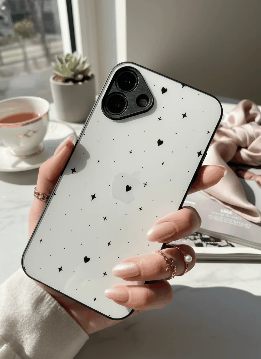 Minimal LOVE Premium Glass Back Cover For iPhone 11-17 Models - Image 4