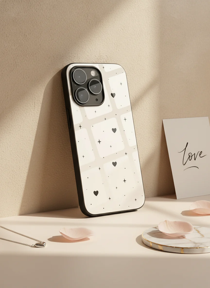 Minimal LOVE Premium Glass Back Cover For iPhone 11-17 Models - Image 5
