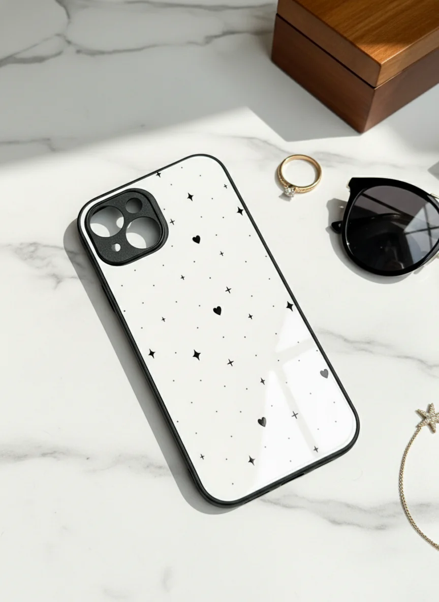 Minimal LOVE Premium Glass Back Cover For iPhone 11-17 Models - Image 6