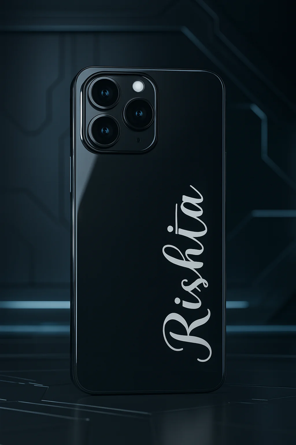 Minimal Luxe Personalised Name Premium Glass Back Cover For iPhone 11-17 Models - Image 21