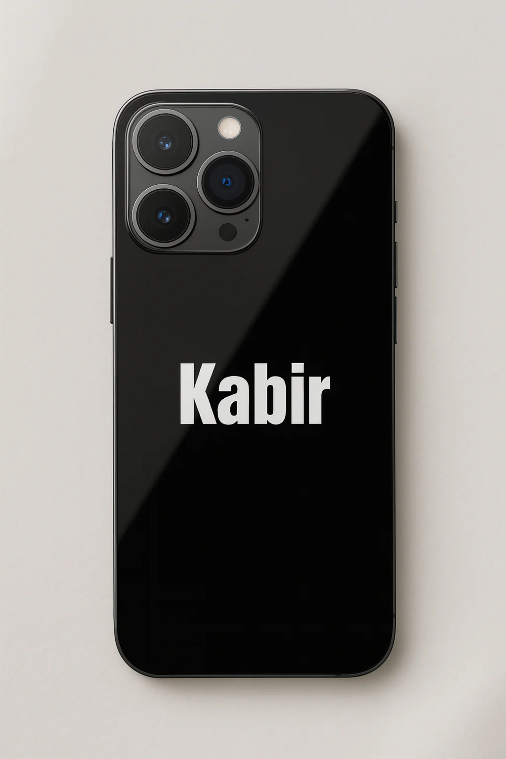 Minimal Luxe Personalised Name Premium Glass Back Cover For iPhone 11-17 Models - Image 6
