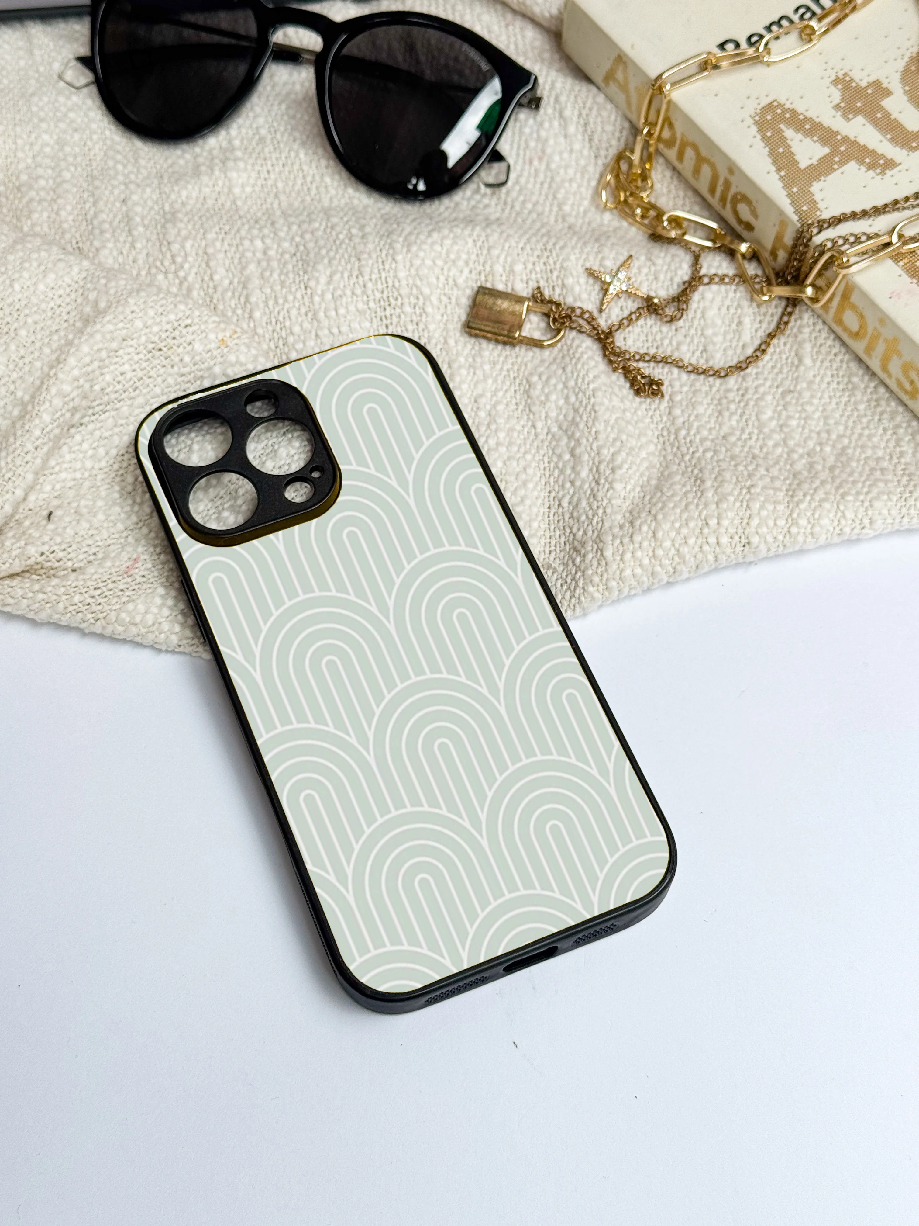 Mint Wave Premium Glass Back Cover For iPhone 11-17 Models - Image 4