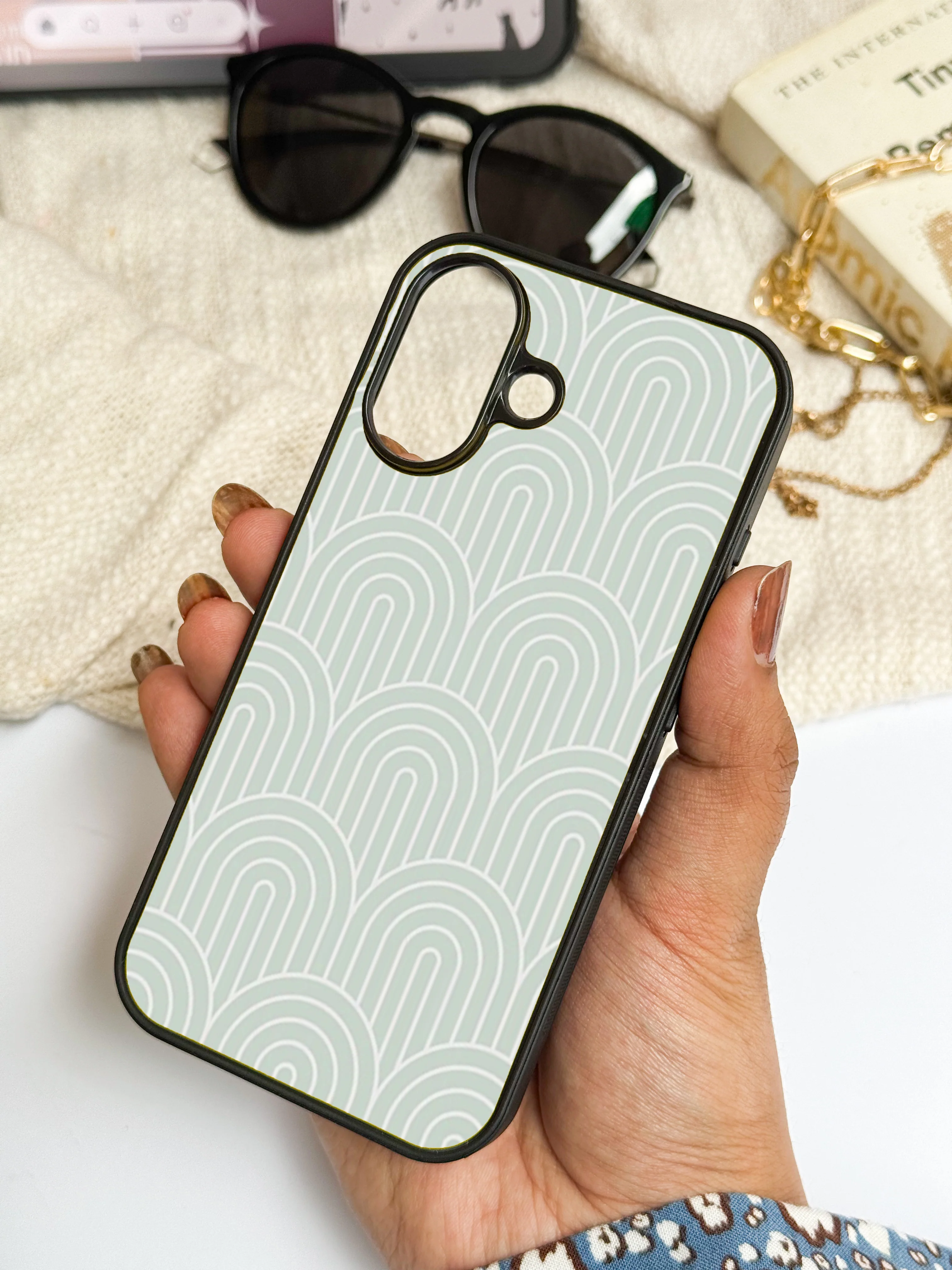 Mint Wave Premium Glass Back Cover For iPhone 11-17 Models - Image 5