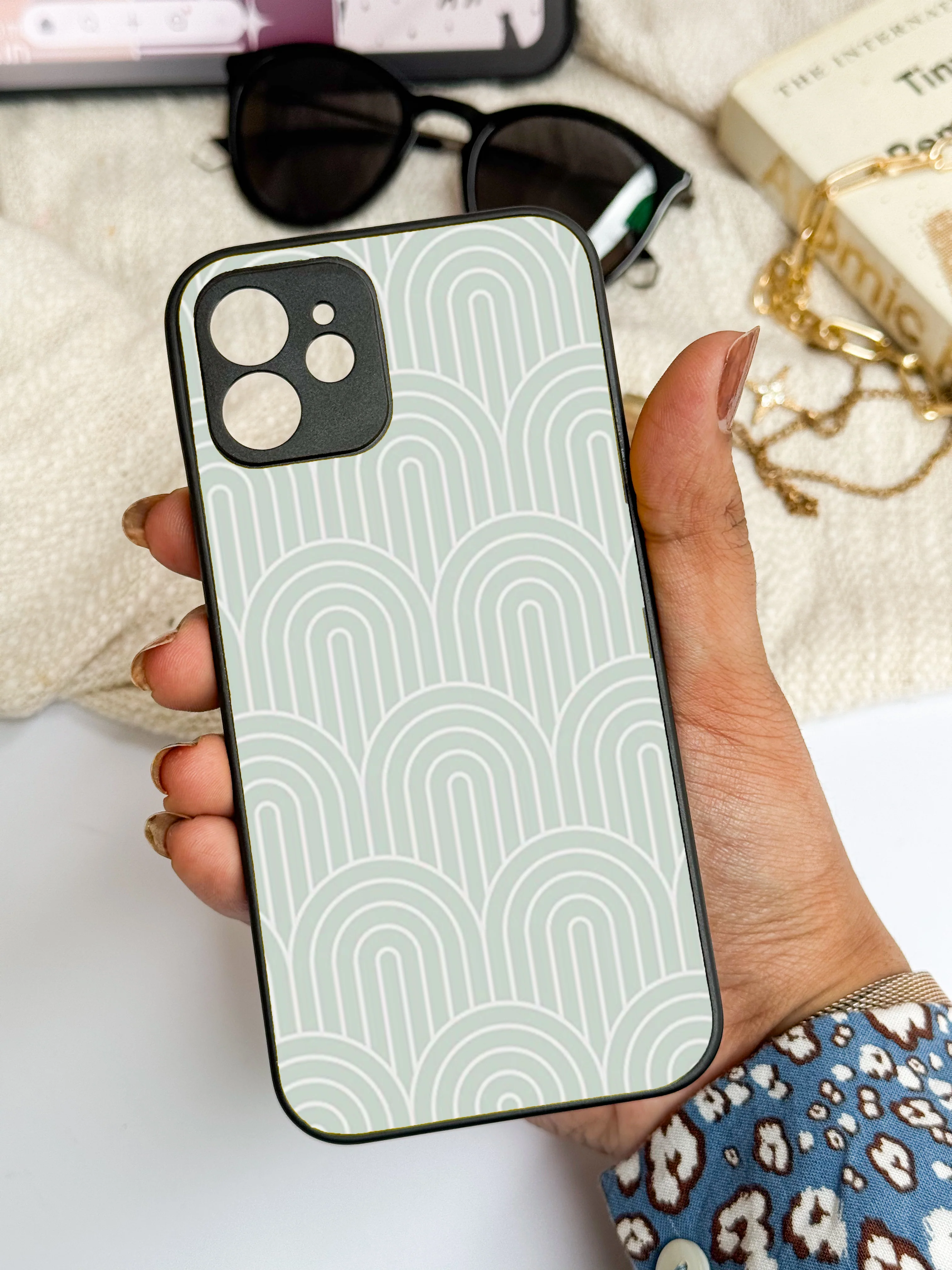 Mint Wave Premium Glass Back Cover For iPhone 11-17 Models - Image 6